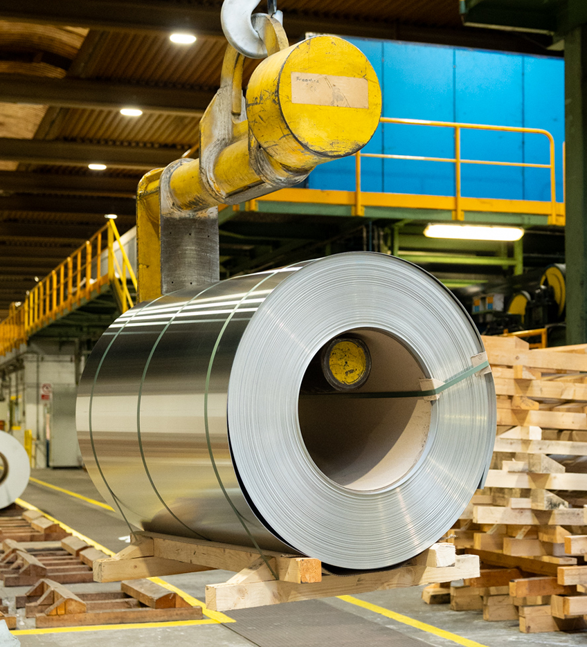 Handling of a coil inside the warehouse
